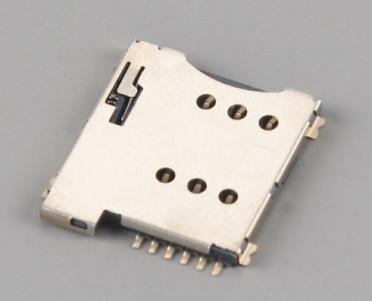 Micro SIM Card Connector;PUSH PUSH,6P Or 6P+1P,H1.35mm  KLS1-SIM-069